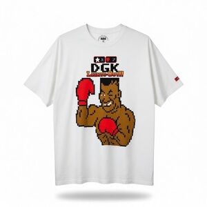 RARE DGK Skateboards Lights Out Mike Tyson NES 8-Bit Graphic Men's XL T-Shirt